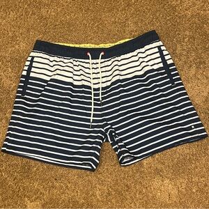 Sperry Top-Sider Swim Trunks Navy Striped Board Shorts Nautical Men’s Size XL